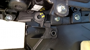 Door trim card front left Kia Optima 11-15 black, with gray insert cloth, armrest leather, scratches, abrasions, crack in fastening, missing fastening