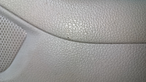Door trim card front right Kia Optima 11-15 gray, with gray insert cloth, armrest leather, scratches, abrasions, dent, for dry cleaning, tear, cracked leather