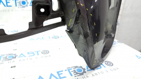 Front bare bumper Toyota Highlander 17-19 without parking sensors, graphite, tears, dented, scratches, broken fasteners