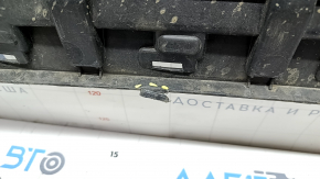 Front bare bumper Toyota Highlander 17-19 without parking sensors, graphite, tears, dented, scratches, broken fasteners