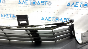 Front bumper lip Toyota Highlander 17-19 structure, scratches, dented, cracks in fasteners, fractures