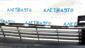 Front bumper lip Toyota Highlander 17-19 structure, scratches, dented, cracks in fasteners, fractures