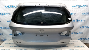 Bare trunk door with glass BMW X3 G01 18-21 silver A83, bumps, dent, scratches on glass