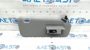Right visor Toyota Highlander 14-19 gray, without hook, needs cleaning, broken mount