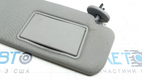 Right visor Toyota Highlander 14-19 gray, without hook, needs cleaning, broken mount