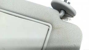 Right visor Toyota Highlander 14-19 gray, without hook, needs cleaning, broken mount