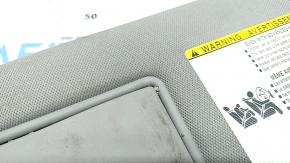 Left visor Toyota Highlander 14-19 gray, without hook, needs cleaning, broken mount