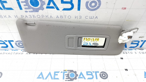 Right visor BMW 3 F30 4d 15-18 gray, without hook, dry cleanable