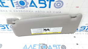 Right visor BMW 3 F30 4d 15-18 gray, without hook, dry cleanable