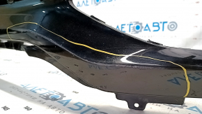 Front bare bumper Ford Edge 19 - for parking sensors, without towing hook, black, non-factory holes, rubbed
