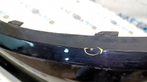 Front bare bumper Ford Edge 19 - for parking sensors, without towing hook, black, non-factory holes, rubbed