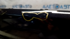 Front bare bumper Ford Edge 19 - for parking sensors, without towing hook, black, non-factory holes, rubbed