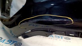 Front bare bumper Ford Edge 19 - for parking sensors, without towing hook, black, non-factory holes, rubbed