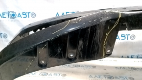 Bare front bumper BMW 3 F30 16-18 Basis, black, pressed, scratches, sand, non-factory holes