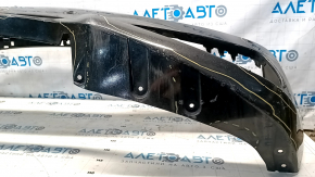 Bare front bumper BMW 3 F30 16-18 Basis, black, pressed, scratches, sand, non-factory holes