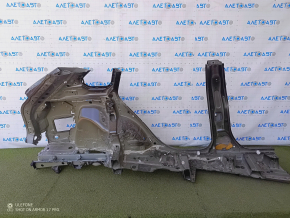 Quarter wing rear left Toyota Rav4 19-20 sawed off, with central pillar, black, painted, bumps, dented, dent