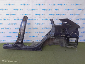 Quarter wing rear left Toyota Rav4 19-20 sawed off, with central pillar, black, painted, bumps, dented, dent
