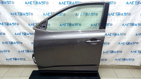 Door assembly front left Toyota Highlander 14-19 keyless, graphite 1H1, bumpers