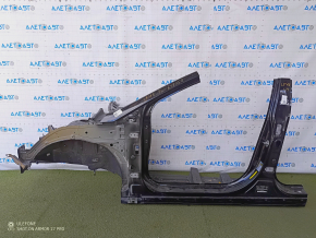 Front left quarter Hyundai Sonata 15-19 sawed off, with central pillar, black