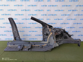 Front left quarter Hyundai Sonata 15-19 sawed off, with central pillar, black