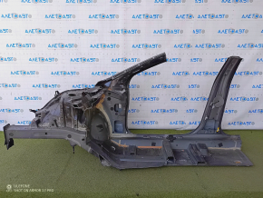 Front right quarter of Hyundai Sonata 15-19 sawed off, with central pillar, black, butts