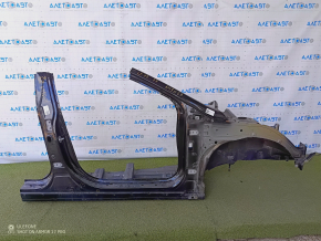 Front right quarter of Hyundai Sonata 15-19 sawed off, with central pillar, black, butts