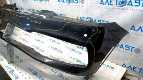 Bare front bumper BMW 5 G30 17-20 for parking sensors, black, burned, broken fasteners, scratches, non-factory holes