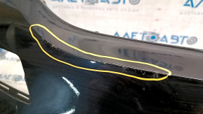 Bare front bumper BMW 5 G30 17-20 for parking sensors, black, burned, broken fasteners, scratches, non-factory holes