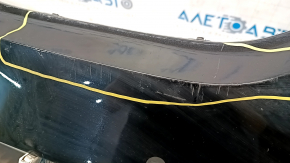 Bare front bumper BMW 5 G30 17-20 for parking sensors, black, burned, broken fasteners, scratches, non-factory holes