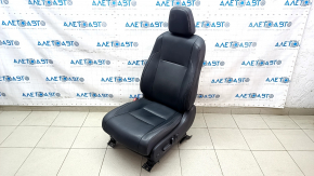 Driver's seat Toyota Highlander 14-19 with airbag, electric, leather black, cracks