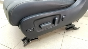 Driver's seat Toyota Highlander 14-19 with airbag, electric, leather black, cracks