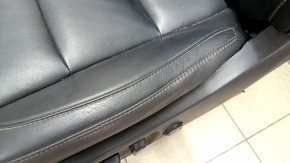 Driver's seat Toyota Highlander 14-19 with airbag, electric, leather black, cracks