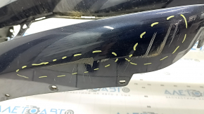 Bare front bumper BMW 3 F30 12-15 without parking sensors, without washers, blue, scratches, dented, non-factory holes