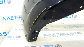 Bare front bumper BMW 3 F30 12-15 without parking sensors, without washers, blue, scratches, dented, non-factory holes