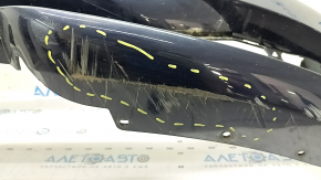 Bare front bumper BMW 3 F30 12-15 without parking sensors, without washers, blue, scratches, dented, non-factory holes