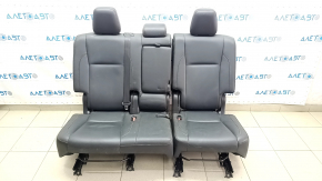 Rear row of seats 2nd row Toyota Highlander 17-19 leather black, dry cleanable