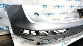 Bare rear bumper upper part Audi Q5 80A 18-20 for parking sensors, silver, with fastening, burned, scratches