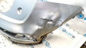 Bare rear bumper upper part Audi Q5 80A 18-20 for parking sensors, silver, with fastening, burned, scratches