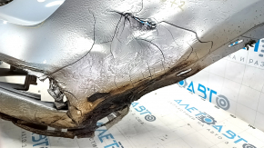 Bare rear bumper upper part Audi Q5 80A 18-20 for parking sensors, silver, with fastening, burned, scratches