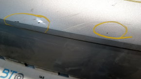 Bare rear bumper upper part Audi Q5 80A 18-20 for parking sensors, silver, with fastening, burned, scratches