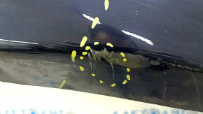Bare rear bumper BMW 3 F30 12-15 without parking sensors, blue, dented, scratches, broken mount