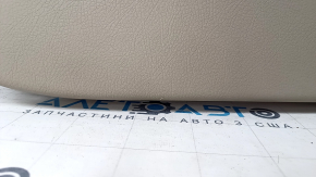 Door trim card front left Kia Sorento 10-15 beige, armrest leather, trim wood, scratches, dents on leather, without plug