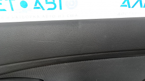Door trim card front right Kia Optima 11-15 black, with gray insert cloth, armrest leather, scratches, abrasions, dent, scuff