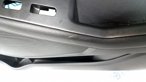 Door trim card front right Kia Optima 11-15 black, with gray insert cloth, armrest leather, scratches, abrasions, dent, scuff
