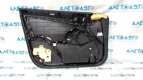Door trim card front right Kia Optima 11-15 black, with gray insert cloth, armrest leather, scratches, abrasions, dent, scuff