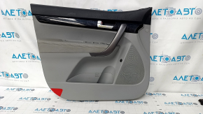 Door trim card front left Kia Sorento 10-15 gray, armrest leather, trim wood, scratches, abrasions