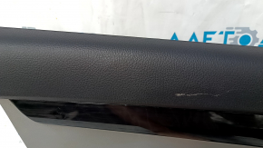 Door trim card front left Kia Sorento 10-15 gray, armrest leather, trim wood, scratches, abrasions