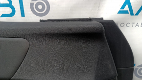 Door trim card front left Kia Optima 16- black, with black insert leather, armrest leather, scratches, dents, tear, abrasions