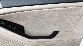 Door trim card front right Kia Optima 11-15 beige leather, wood trim, Infinity, for re-upholstery, dents