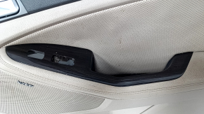 Door trim card front right Kia Optima 11-15 beige leather, wood trim, Infinity, for re-upholstery, dents